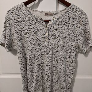 small blue floral top